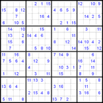 Судоку 16х16 #13 средний Судоку 16х16 #13 средний