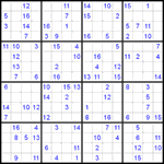 Судоку 16х16 #13 трудный Судоку 16х16 #13 трудный