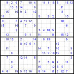 Судоку 16х16 #1 очень трудный Судоку 16х16 #1 очень трудный