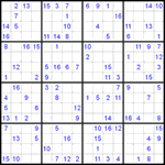 Судоку 16х16 #5 очень трудный Судоку 16х16 #5 очень трудный