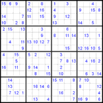 Судоку 16х16 #13 очень трудный Судоку 16х16 #13 очень трудный
