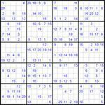Судоку 20х20 #3 средний Судоку 20х20 #3 средний