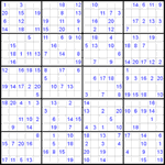 Судоку 20х20 #4 средний Судоку 20х20 #4 средний