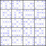 Судоку 20х20 #5 средний Судоку 20х20 #5 средний