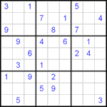 Судоку 9х9 #81 очень трудный Судоку 9х9 #81 очень трудный