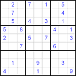 Судоку 9х9 #85 очень трудный Судоку 9х9 #85 очень трудный