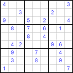 Судоку 9х9 #90 очень трудный Судоку 9х9 #90 очень трудный