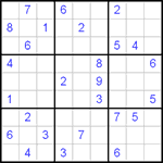 Судоку 9х9 #92 очень трудный Судоку 9х9 #92 очень трудный