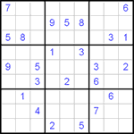 Судоку 9х9 #95 очень трудный Судоку 9х9 #95 очень трудный