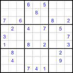 Судоку 9х9 #96 очень трудный Судоку 9х9 #96 очень трудный