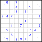 Судоку 9х9 #97 очень трудный Судоку 9х9 #97 очень трудный