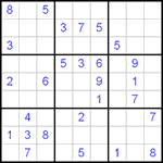 Судоку 9х9 #99 очень трудный Судоку 9х9 #99 очень трудный