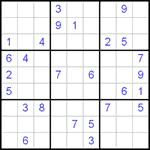 Судоку 9х9 #100 очень трудный Судоку 9х9 #100 очень трудный