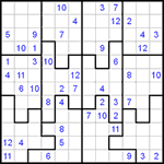Судоку-пазл 12х12 #5 очень трудный
