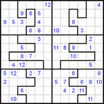 Судоку-пазл 12х12 #10 очень трудный