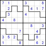 Судоку-пазл 8х8 #2 трудный