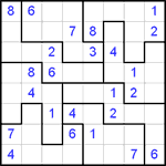 Судоку-пазл 8х8 #4 трудный
