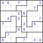 Судоку-пазл 8х8 #1 очень трудный