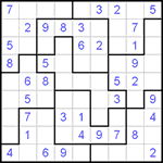 Судоку-пазл 9х9 #21 легкий