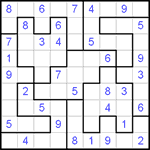 Судоку-пазл 9х9 #53 легкий