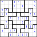 Судоку-пазл 9х9 #68 легкий