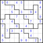 Судоку-пазл 9х9 #3 средний