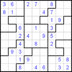 Судоку-пазл 9х9 #8 средний