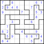 Судоку-пазл 9х9 #17 средний