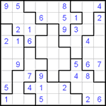 Судоку-пазл 9х9 #21 средний