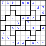 Судоку-пазл 9х9 #25 средний