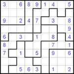 Судоку-пазл 9х9 #27 средний