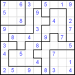 Судоку-пазл 9х9 #29 средний