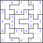 Судоку-пазл 9х9 #35 средний