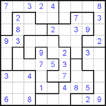 Судоку-пазл 9х9 #44 средний