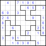 Судоку-пазл 9х9 #52 средний