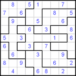 Судоку-пазл 9х9 #53 средний