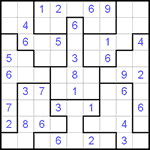 Судоку-пазл 9х9 #55 средний