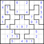 Судоку-пазл 9х9 #58 средний