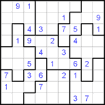 Судоку-пазл 9х9 #1 трудный