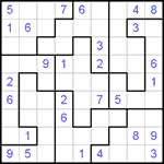Судоку-пазл 9х9 #4 трудный