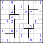Судоку-пазл 9х9 #5 трудный