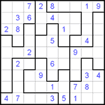 Судоку-пазл 9х9 #6 трудный