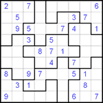 Судоку-пазл 9х9 #10 трудный