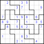 Судоку-пазл 9х9 #11 трудный