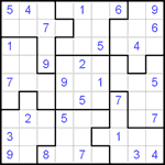 Судоку-пазл 9х9 #12 трудный