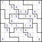 Судоку-пазл 9х9 #16 трудный