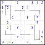 Судоку-пазл 9х9 #17 трудный