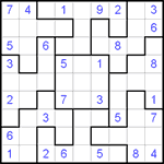 Судоку-пазл 9х9 #19 трудный