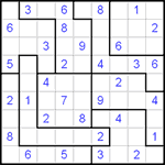 Судоку-пазл 9х9 #27 трудный