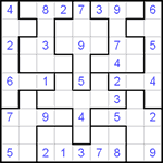 Судоку-пазл 9х9 #28 трудный